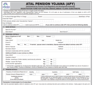 Atal Pension Yojana Form-Follownews.org