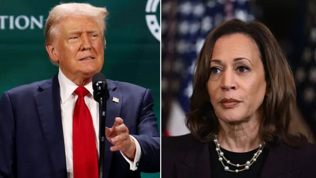 Donald Trump and Kamala Harris